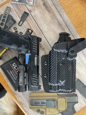 Staccato Custom Holsters OWB with laser Staccato Custom Holsters IWB with light