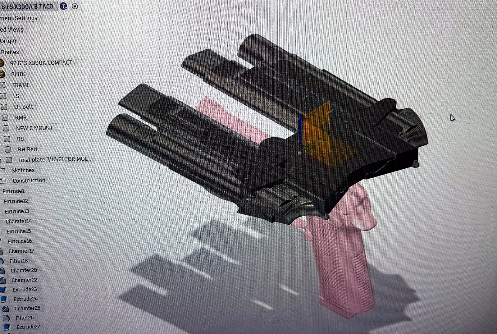 In-house 3D printing of a custom holster mold at DME Holsters